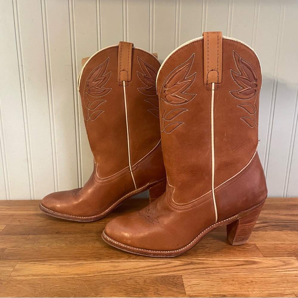 Vintage 80’s Acme Women’s Leather Cowboy Boots (9M) - Picture 4 of 11